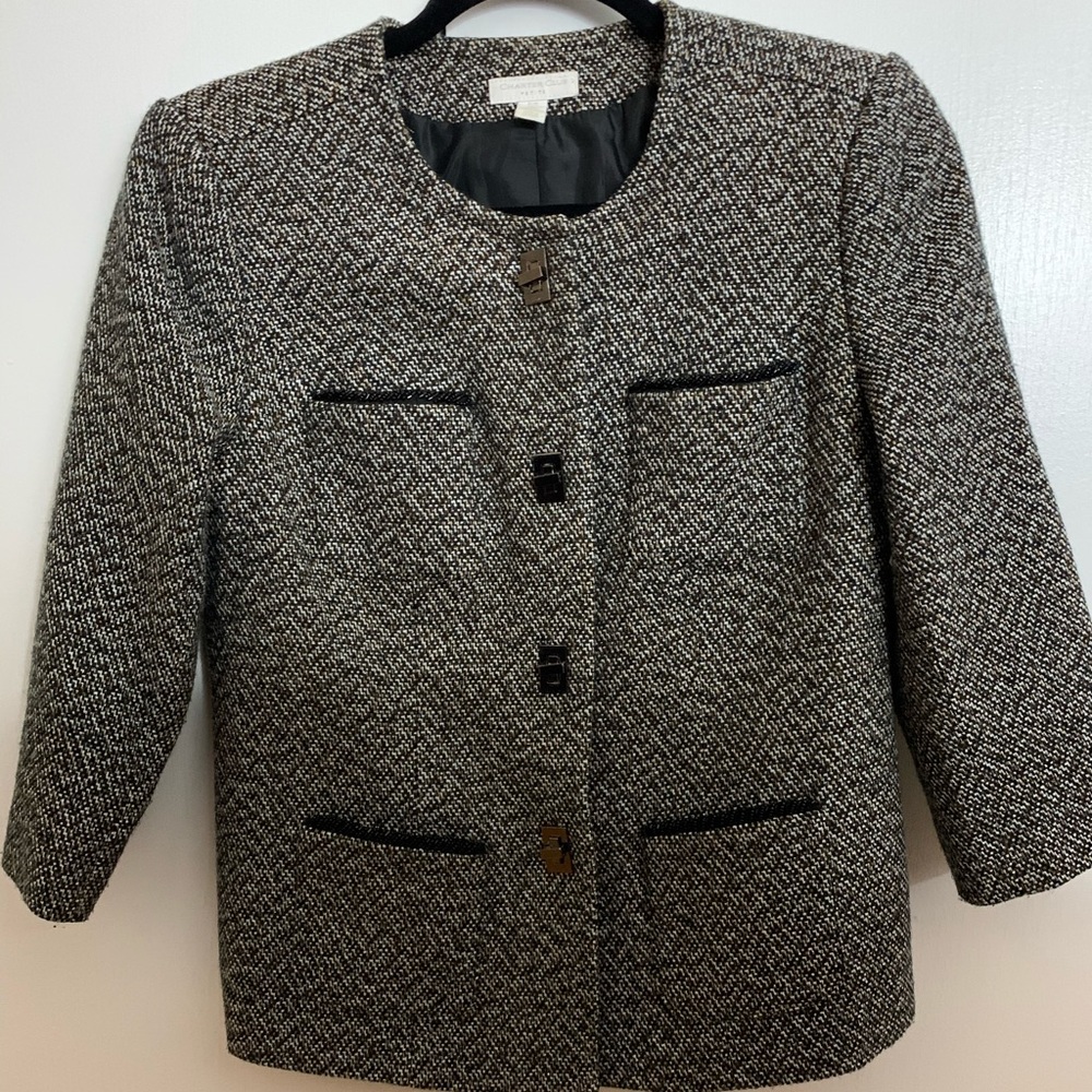 Black and white charter club blazer!